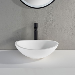 Ronda Countertop Matt Stone Basin - White by Fino Stone