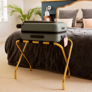 Folding Metal Luggage Rack - Gold / 1 by Harbour Housewares
