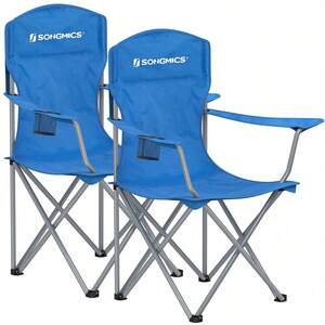 SONGMICS Set of 2 Folding Camping Chairs - Blue by SONGMICS