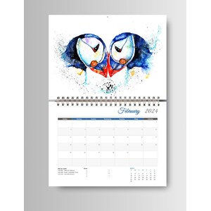 Wildlife in Watercolour 2024 Calendar - Brown by BebesArts