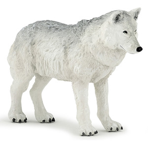 PAPO Wild Animal Kingdom Polar Wolf Toy Figure - 50195 - White by PAPO