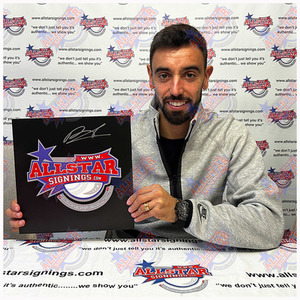 Bruno Fernandes Signed and Framed Manchester United Boot - White by Allstarsignings