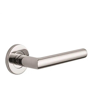 Eros Lever on Round Rose Door Handle Pair by Designer Levers