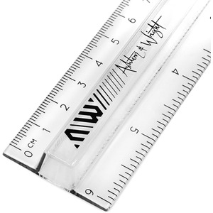 Pack of 5 Shatter Resistant 15cm Raised Rulers - Clear by Ashton and Wright