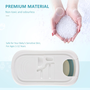 HOMCOM Folding Baby Bath Tub for Toddlers Kids with Top Cover - Blue by HOMCOM