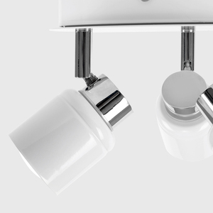 Benton Spotlight 3 Way White Bathroom Ceiling Bar Spotlight - White by ValueLights