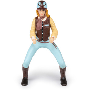 PAPO Horses and Ponies Blue Trendy Rider Toy Figure - Brown by PAPO