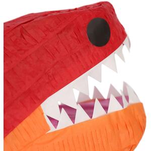 Fax Potato T-Rex Pinata Set with Stick Blindfold - Multi Stick - Multicolour by Fax Potato