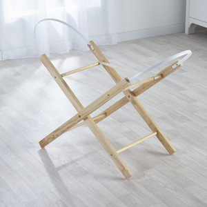 Opal Folding Moses Basket Stand Natural - Brown by Kinder Valley