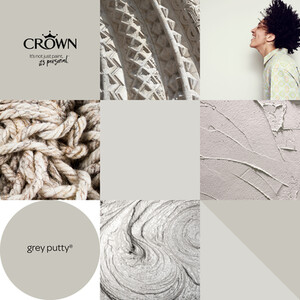 Crown Walls and Ceilings Mid Sheen Emulsion - Grey Putty / 2.5l by Crown Paints
