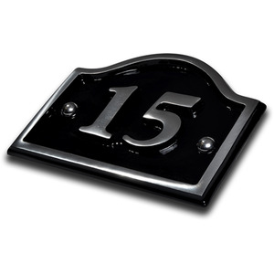 Aluminium Bridge House Number 15 - Black by The House Nameplate Company