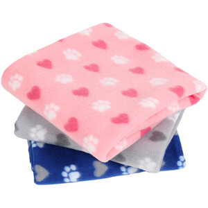 Paw and Heart Fleece Blanket