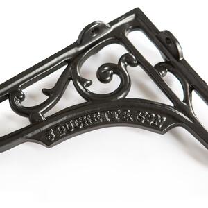 200mm Ornate Iron Shelf Bracket - Black by Hammer and Tongs
