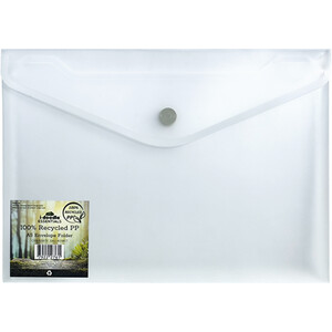 Recycled PP A5 Envelope Folder - White