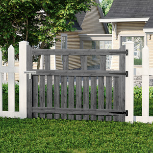 Spruce Wood Garden Fence Gate with Raised Sides by Livingandhome