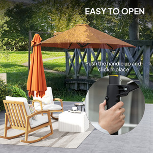 Outsunny 2.5M 360 degree Rotation Garden Cantilever Parasol by Outsunny