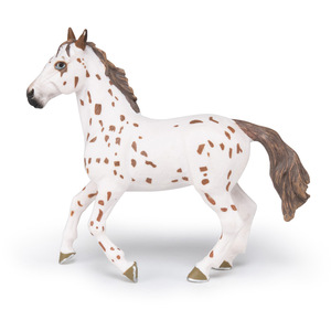 PAPO Horse and Ponies Brown Appaloosa Mare Toy Figure - White by PAPO