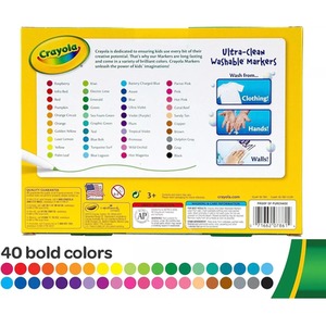 Crayola Washable Classic Markers Fine Point - Multicolour by Crayola