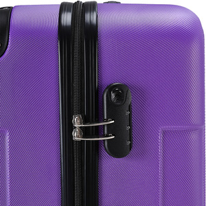 28'' Lightweight Hardshell Suitcase with 4 Wheels - Purple by Livingandhome
