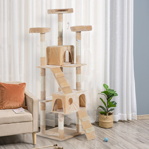 Pawhut Cat Tree for Indoor Cats - Neutral by Pawhut