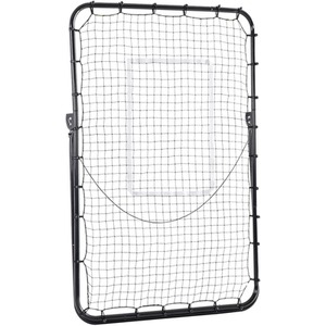 HOMCOM Foldable Football Rebounder Net Adjustable Angles - Black by HOMCOM