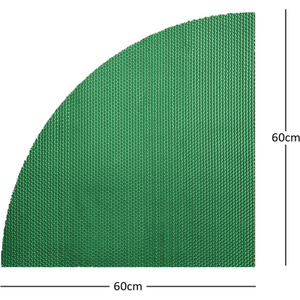 Reversible Dual-Colour Corner Shower Quadrant Mat - Blue/ Green / 60cm x 60cm by Nicoman