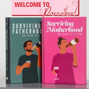 Surviving Motherhood One Glass of Wine at a Time - Pink by Bee Three Books