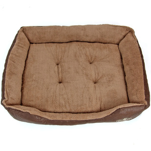Faux Fur Dog Bed in Brown by Actiaspet