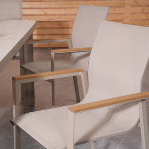 Charlotte Extension Dining Table Set - Beige by Malay