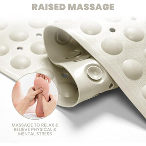 Bath Mat With Suction Cup Drainage Holes