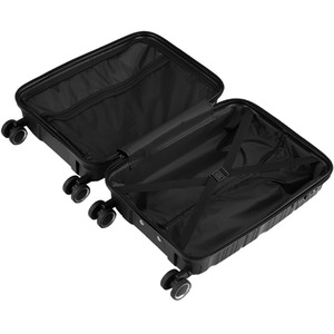 4PCS Lockable Travel Suitcase Set - Black by Livingandhome