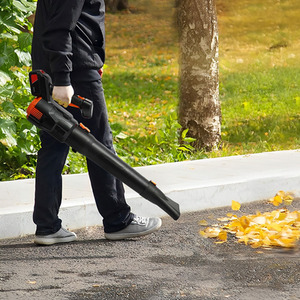Cordless Handheld Leaf Blower - Black+Orange by komore