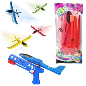 Foam Airplane Glider with Pistol Launcher - Multicolour by UMKYTOYS