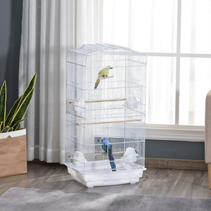 PawHut large Bird Cage With Stand - White by PawHut