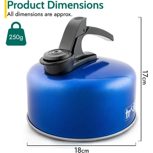 Lightweight Whistling Camping Kettle - Blue / 18cm by Trail