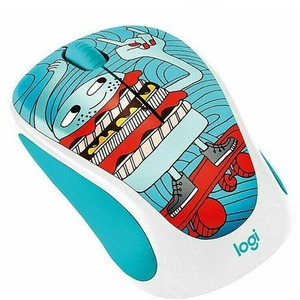 Logitech Wireless Optical Mouse - Multicoloured / M317c Skate Burger by Logitech