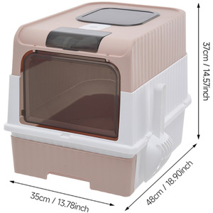 Fully Enclosed UV Sterilization Cat Litter Box by Livingandhome