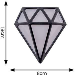 Diamond Black Bathroom Wall Light - Black by ValueLights