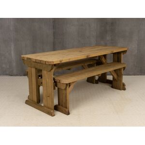 Wooden Picnic Table and Bench Set by Arbor Garden Solutions