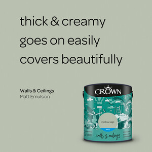 Crown Wall and Ceilings Matt Emulsion - Mellow Sage by Crown Paints
