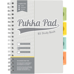 Pukka Pad Study Book B5 - Grey by Pukka