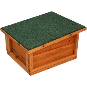 Hedgehog House Hibernation Shelter Wood - Brown by Actiaspet