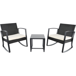 Monza Rocking Bistro Set - Black by Outdoor Essentials