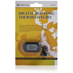 Swell Reptiles Digital Rotating Thermo-Hygro - Black by Swell Reptiles