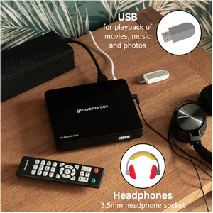 GT-Micro DVD Player - Black by Grouptronics