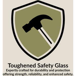 6mm Toughened Safety Glass Sliding Shower Door 1900 x 1200mm Black - Matt Black by Balterley