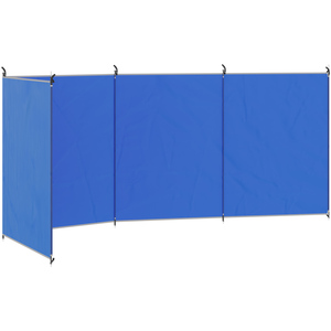 Outsunny Camping Windbreak with Carry Bag - Blue by Outsunny
