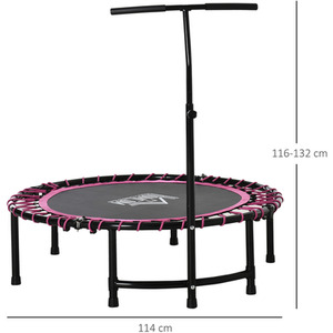 HOMCOM Trampoline Outdoor Bouncer Jumper 3-Level - Pink by HOMCOM