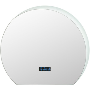 Half Circle LED Bathroom Mirror - Silver by Costway