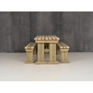 Wooden Picnic Table and Bench Set by Arbor Garden Solutions